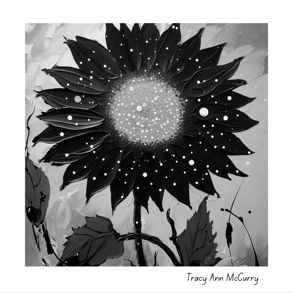 Black Sunflower Art Photo Prints